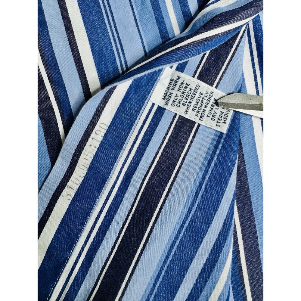 Polo Ralph Lauren Mens Long Sleeve Shirt 16 L VTG Estate Custom Fit Blue Stripes - Picture 3 of 6